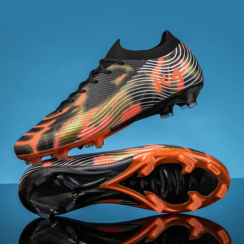 Chaussures de football à crampons longs pour adultes, résistantes à l'usure, respirantes, crampons de football pour hommes, chaussures de sport professionnelles pour entraînement et matchs