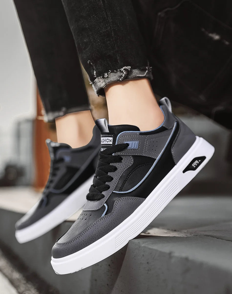 Męskie niskie buty sportowe na co dzień – modne trampki do koszykówki w stylu ulicznym, buty do skateboardingu dla nastolatków