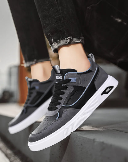 Męskie niskie buty sportowe na co dzień – modne trampki do koszykówki w stylu ulicznym, buty do skateboardingu dla nastolatków