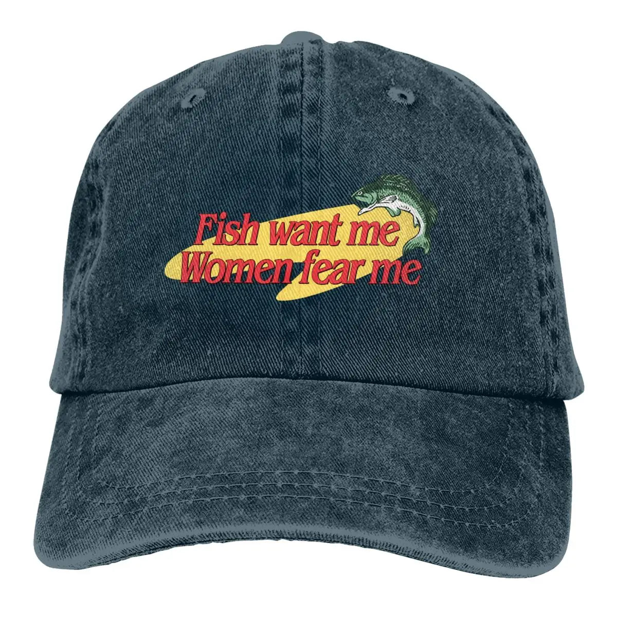 «Fish Want Me», «Women Fear Me»: gorras clásicas de béisbol con visera, «Fish Go Fishing», «Fisherman», gorras parasol para hombre y mujer