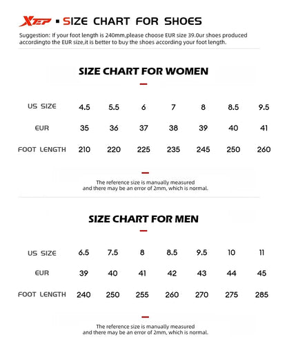 Xtep 2000km 5.0 Jogging Running Shoes for Women Cushion Fashion Color Durable Resistant Elasticity Sole Sneakers 874118110024