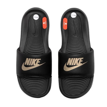 Nike Victori One Casual Fashion Anti-Odor and Anti-Bacterial Flip-Flops for Men, Black and Gold Cn9675-006