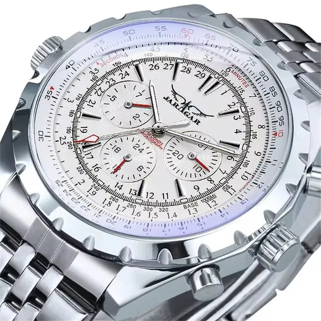 JARAGAR 212 Montre mécanique automatique pour hommes mode affaires luxe calendrier semaine montre pour hommes Premium cadeau Reloj Hombre