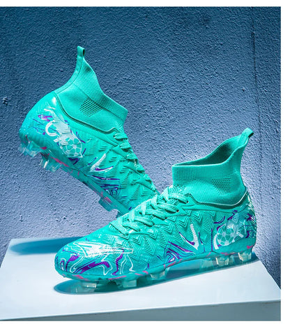 1 paire de chaussures de football pour adultes avec crampons TF, pour les étudiants, durables, antidérapantes, pour l'entraînement sur gazon et les matchs de football