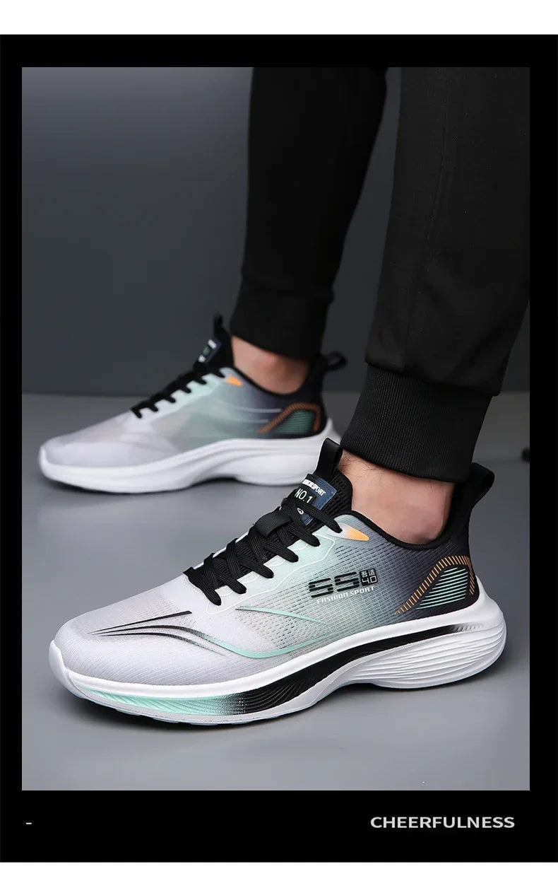 Zapatillas de maratón con suela de carbono para hombre, zapatillas deportivas informales, con amortiguación de aire, lujosas, cómodas, ligeras, para correr, calzado masculino