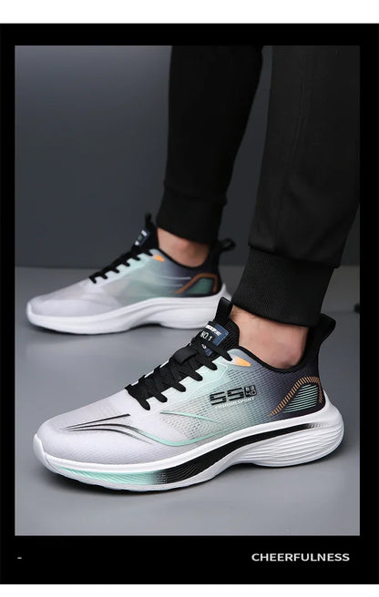 Zapatillas de maratón con suela de carbono para hombre, zapatillas deportivas informales, con amortiguación de aire, lujosas, cómodas, ligeras, para correr, calzado masculino