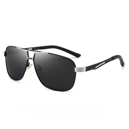 1PC Top Aluminum Magnesium Square Polarized  Photochromic Sunglasses Men Sun Glasses Safety Driving Oculos De Sol Masculino