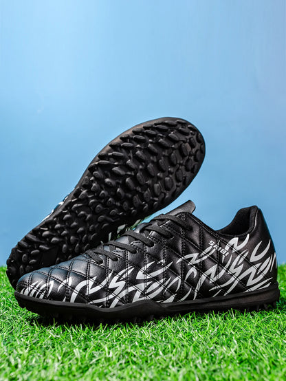Chaussures de football TF multi-terrain adaptables, en tissu PU respirant et doux pour la peau, semelle en caoutchouc antidérapante, stabilité optimale pour l'entraînement quotidien