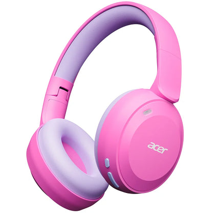 Casque Bluetooth 6.0 pour enfants Acer OHR668, limiteur de volume 85/94 dB, casque sans fil pliable à porter sur les oreilles, autonomie de 60 heures, microphone intégré.