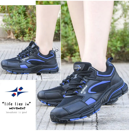 BONA  New Designers Running Shoes Breathable Outdoor Sports Shoes Women Lightweight Sneakers Ladies Comfort Athletic Shoes