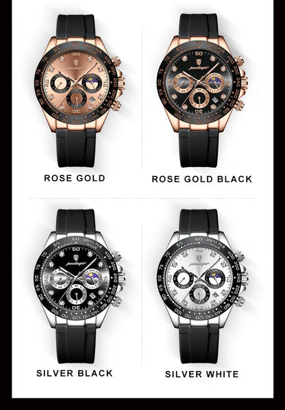 POEDAGAR Fashion High Quality Luxury Men Wristwatch Waterproof Luminous Chronograph Date Quartz Men's Watch Outdoor Man Watches