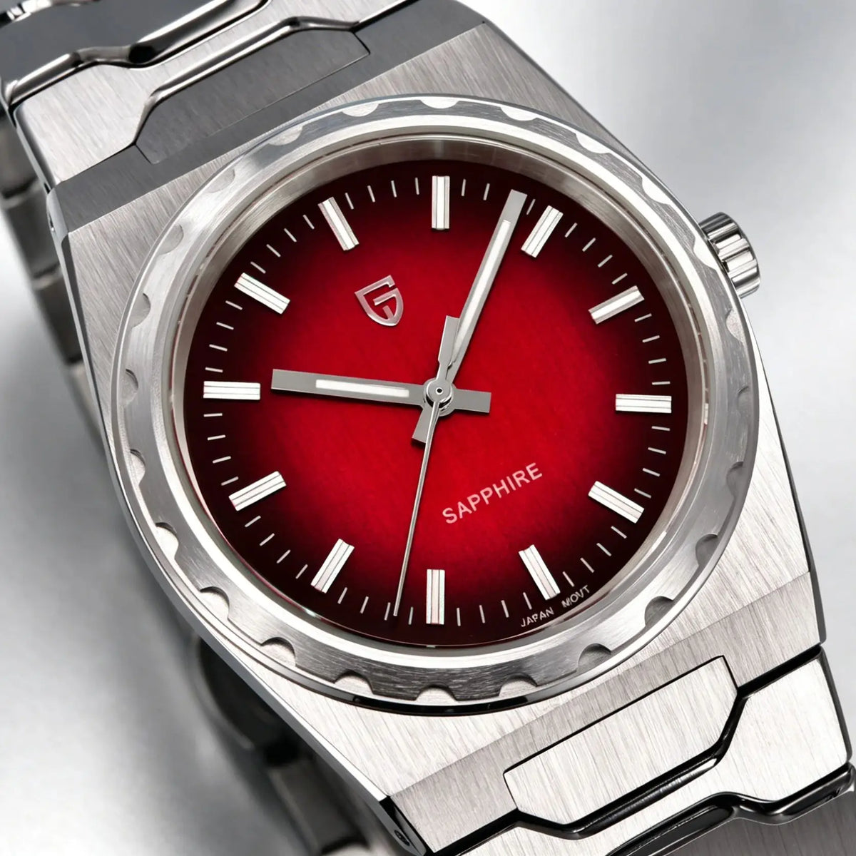 Montre pour homme de luxe PAGANI DESIGN – Édition limitée, verre saphir, cadran rouge, acier inoxydable, étanche – PDYS020