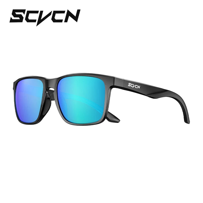 SCVCN Occhiali da escursionismo polarizzati Occhiali da pesca Occhiali da ciclismo Occhiali alla moda UV400 da bici da uomo MTB Occhiali sportivi da bicicletta per attività all'aperto