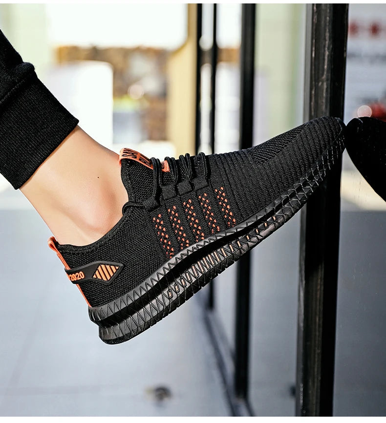 Zapatillas de moda ligeras para hombre, calzado casual transpirable con cordones, zapatos de caminar para hombre, calzado casual de verano