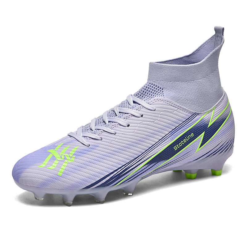 Nouvelles chaussures de football pour hommes, chaussures de match montantes, chaussures de futsal de haute qualité, chaussures de football d'intérieur antidérapantes, baskets d'extérieur, crampons pour gazon, meilleures v