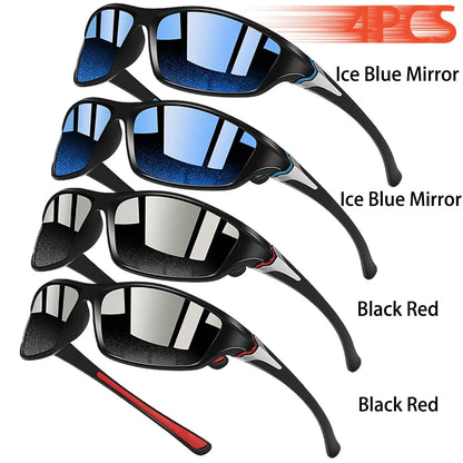 4PCS Fashion Classic Vintage Sports Sunglasses Protection Cycling Fishing Running Mountaineering Driving Sun Glasses