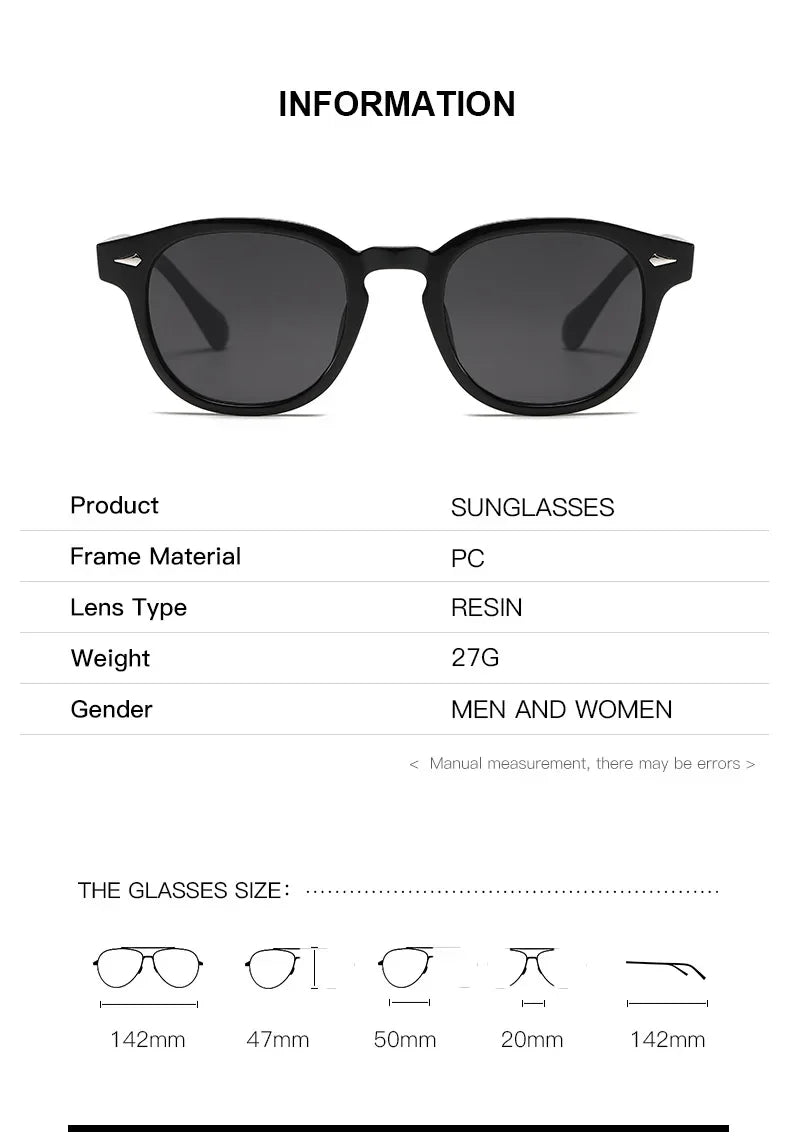 JNPCXI New Retro Round Sunglasses Women Yellow Fashion Rivets Decoration Shades UV400 Men Punk Sun Glasses