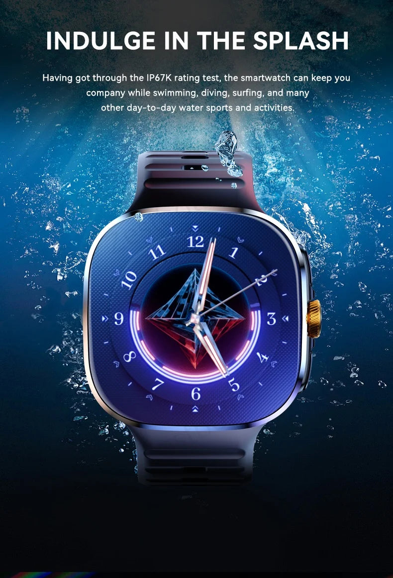 Original M99 Smartwatch 2.4 inch Amoled Screen insert 4G/5G Sim Card GPS WIFI 190° Rotating Camera Game Android 10.0 Smart Watch