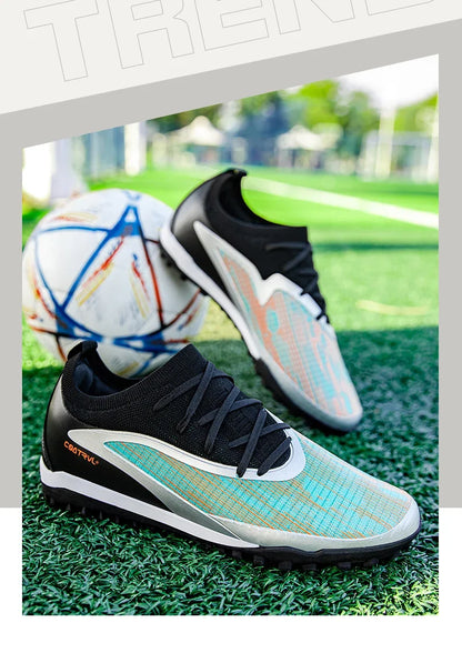 New Men Football Boots Outdoor Cleats Breathable Adult Non Slip Soccer Shoes Sport Long Spikes Training Boys Match Comfortable