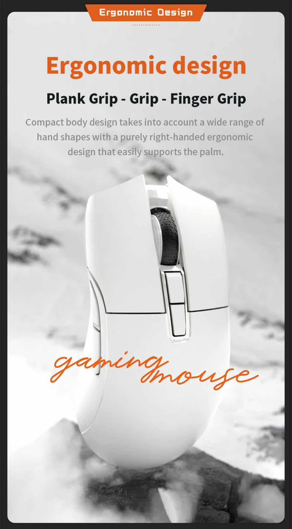 Motospeed Darmoshark N3 Pro Bluetooth brezžična gaming miška, dvojni 8K, tri-mode, polnilna, PAW3395, 64g, ergonomska miška za gamerje