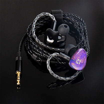 KBEAR KB02 Conduction osseuse pilote dynamique casque filaire 3D imprimé résine cavité IEM écouteurs pour musique vocale et rythmique