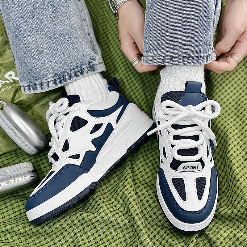 Zapatillas de moda para hombre, estilo urbano y skate, de marca de lujo, para entrenamiento, con malla transpirable, calzado casual masculino