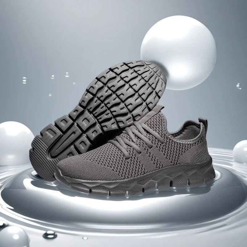 Herresneakers i mesh, lette damesko, afslappede flade sko, herreløbesko, sportssko, bløde tennissko, åndbare herresneakers