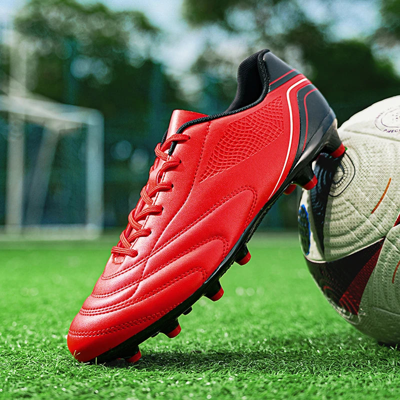 Chaussures de football pour hommes, crampons de football à tige haute pour terrain dur FG AG TF, entraînement professionnel, baskets légères pour l'extérieur, pointures 39-45
