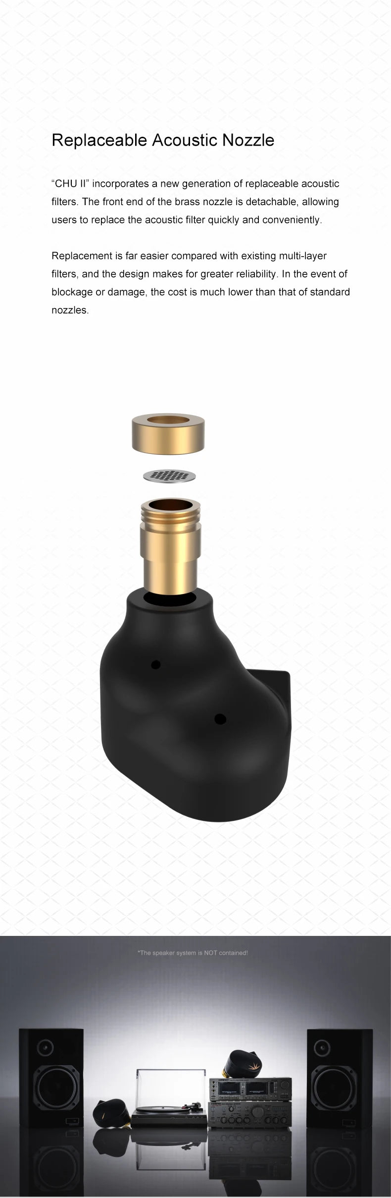 Moondrop CHU II Dynamic Driver In-ear Headphone CHU2 Monitor IEM Earphone CHU II 3.5mm Earbud With Detachable 0.78mm cable