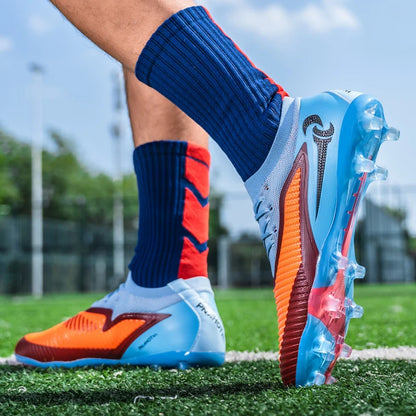 Chaussures de Football pour hommes, crampons de société, bottes professionnelles de terrain de Football en plein air, chaussures d'entraînement sur gazon, baskets à pointes longues