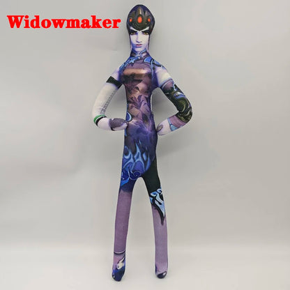 26cm Anime- och spelfigur med flexibel kroppstråd i olika poser, Overwatch D.Va / Doomfist / Genji / Widowmaker, plyschleksaksfigur / plyschdocka