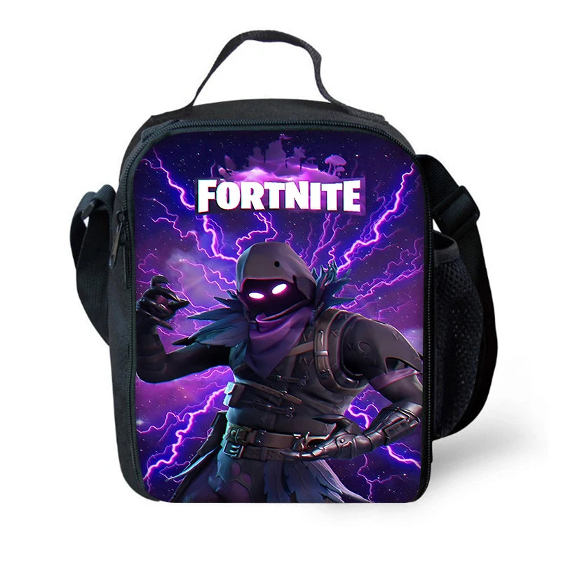 Голяма детска изолирана термочанта Hot Game F-FortniteS с голям капацитет за момчета, момичета и ученици, за открито и пикник, многократна употреба, охлаждаща кутия за обяд