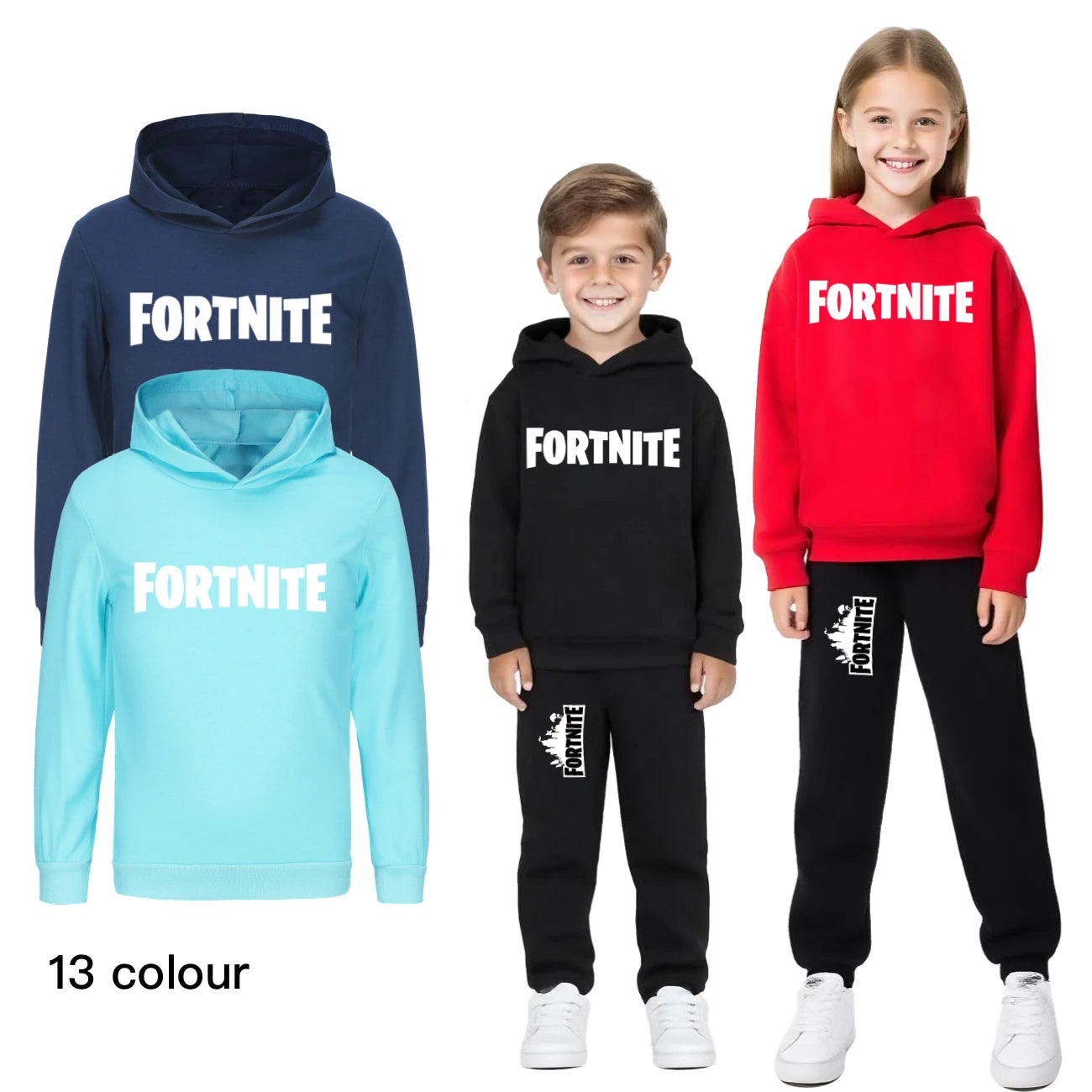 Detská mikina Fortnite Baby Cartoon s kapucňou, unisex, chlapčenská s dlhým rukávom, mládežnícke dievčenské ležérne kabáty1354
