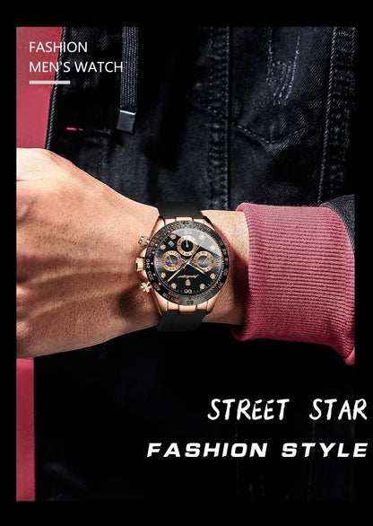 POEDAGAR Fashion High Quality Luxury Men Wristwatch Waterproof Luminous Chronograph Date Quartz Men's Watch Outdoor Man Watches