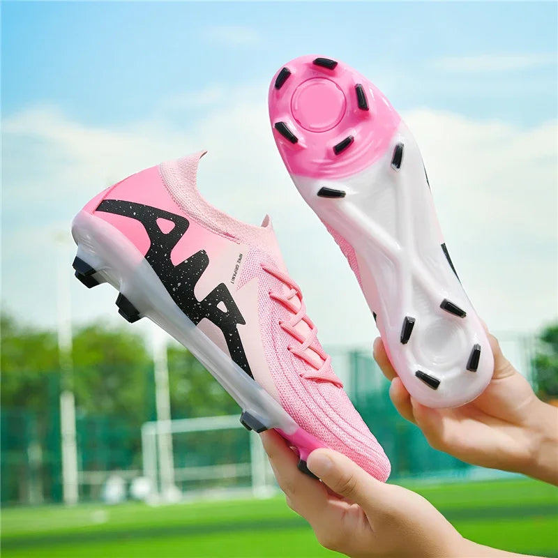New Men Soccer Shoes Adult Non-Slip Boys Adult Futsal Sport Football Boots Grass Cleats Indoor Ultralight Turf Comfortable