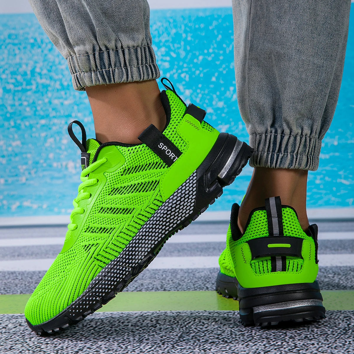 Men Running Shoes Lightweight Breathable Jogging Sport Shoes Male Lace-up Fashion Comfort Non-slip Casual Sneakers Man