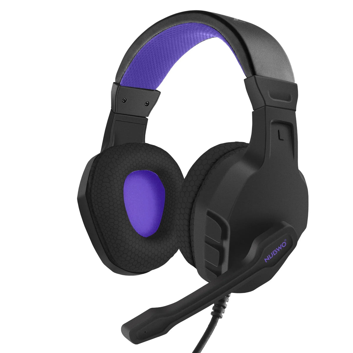 Casque de jeu NUBWO U3 avec microphone, casque filaire supra-auriculaire avec fonction de mise en sourdine et contrôle du volume pour PS5, PS4, PC, Mac, Switch et Xbox One.