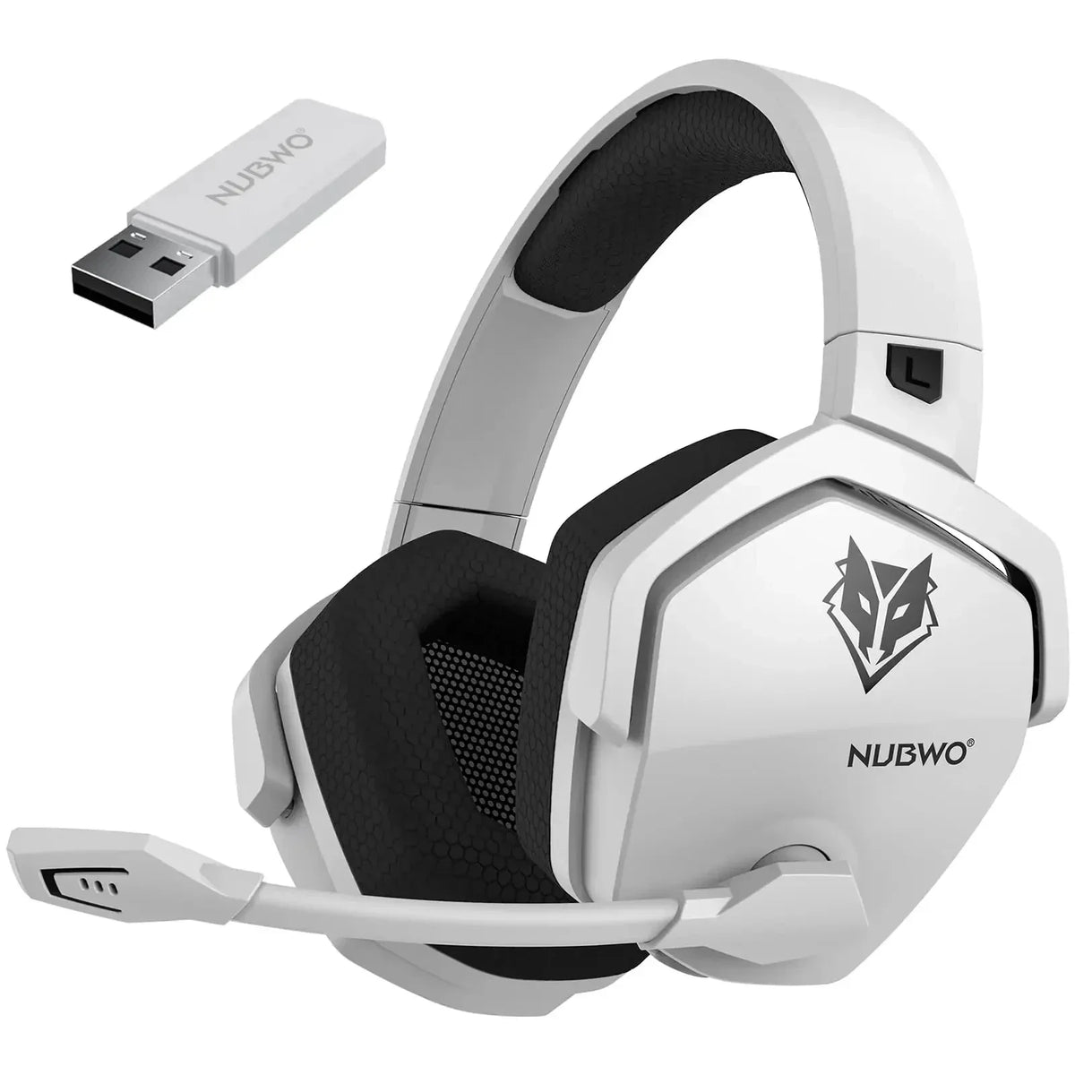 NUBWO G06 Casque Gaming Sans Fil 2.4GHz Bluetooth 5.3 Stéréo Double Mode avec Micro pour PS5 PS4 PC Switch Mobile Ordinateur Portable, pour Joueurs