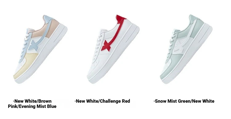 Zapatillas Xtep blancas para mujer 2026 primavera, parejas, versátiles, modernas, casuales, de suela gruesa con aumento de altura, calzado deportivo para mujer 874118319851