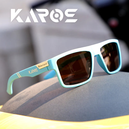 KAROS Fashion Polarized Sunglasses Men Women Luxury Driving Fishing Travel Vintage Square Sun Glasses For Man UV400 Eyewear