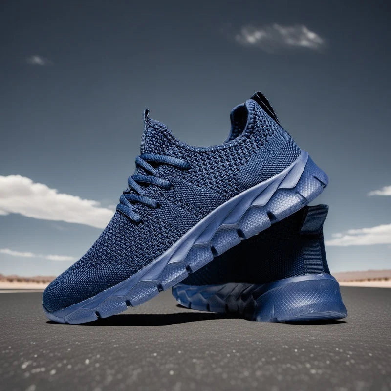 Herresneakers i mesh, lette damesko, afslappede flade sko, herreløbesko, sportssko, bløde tennissko, åndbare herresneakers