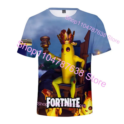 Letné tričko Raven Ultima Knight F-Fortnite s 3D potlačou Banana Peely Pánske tričko Battle Royale Hry Tričká Narodeninové darčeky