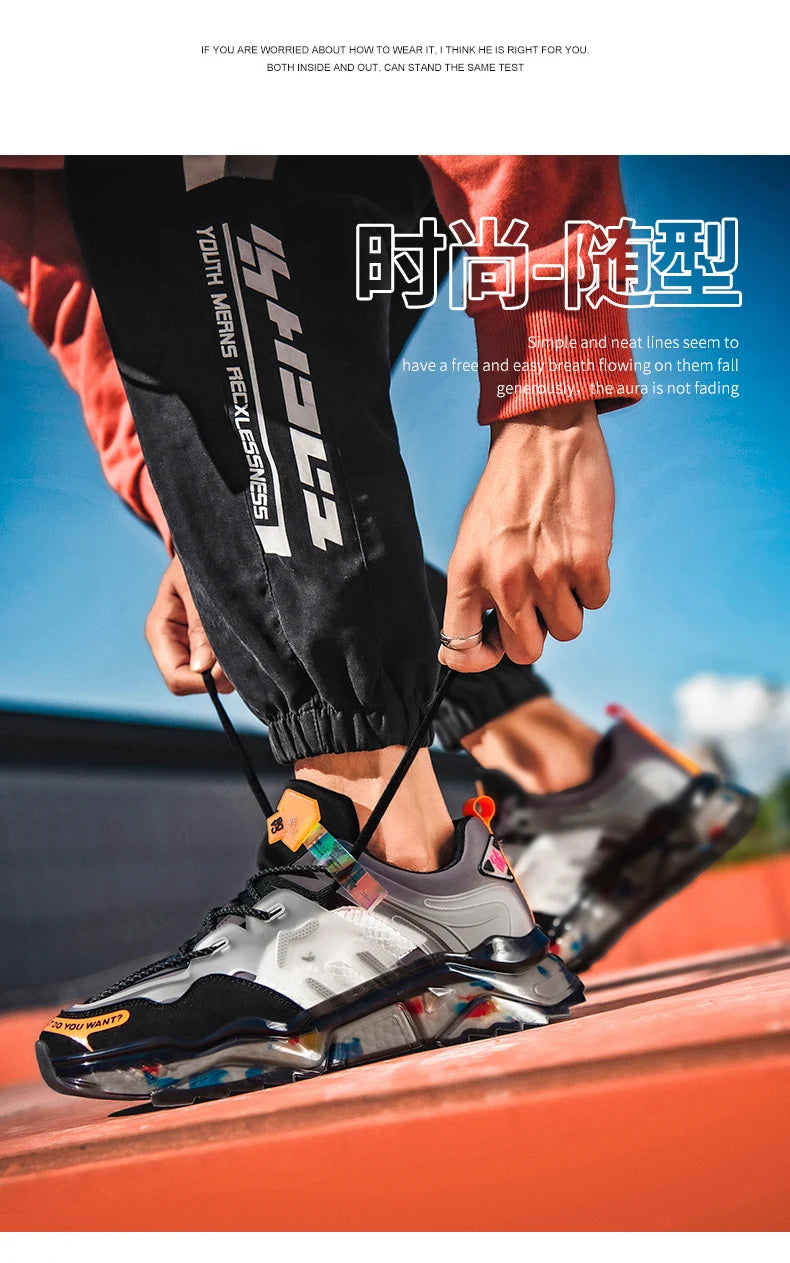 Luxury Men's Sneakers, Casual Breathable Trainer, Race Fashion Loafers, Running Shoes for Men Tennis