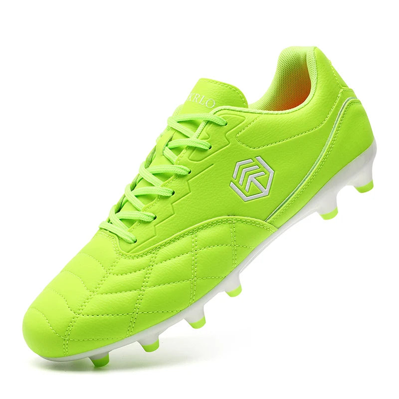 Men Long Spike Football Soccer Boots Outdoor Male Gym Training Sneakers Big Size Black White for Teenager Sports