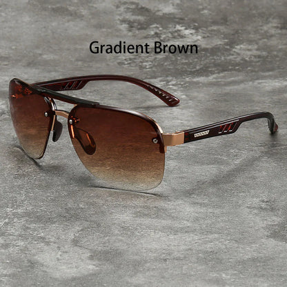 Fashion Vintage Eyewear Gradient Lens Pilot Sunglasses Men and Women Fishing Driving Man Luxury Brand Designer Sun Glasses
