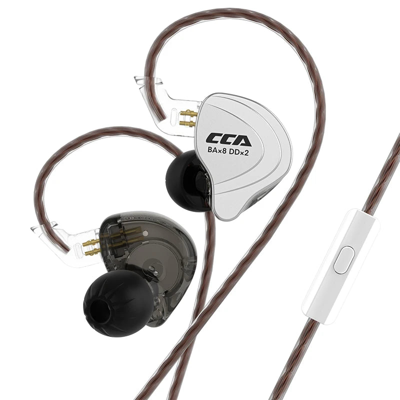 Casque audio HiFi CCA C10, technologie hybride 4BA+1DD, intra-auriculaire, musique, DJ, gamer, sport, suppression active du bruit, casque de monitoring