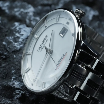 CADISEN Mechanical Wristwatches MIYOTA 9015 Movement Automatic Ultra-thin Watch Sapphire Waterproof Rose gold Business Watches