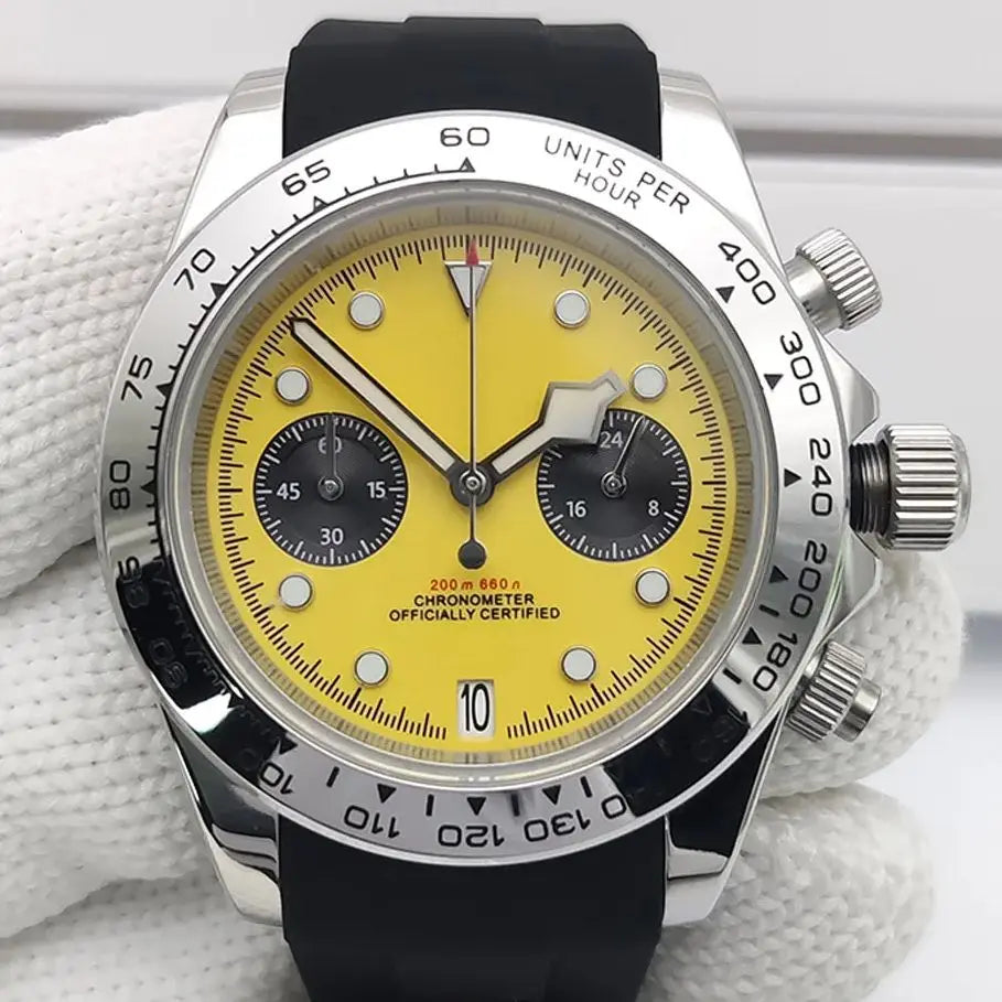 VK64 Men’s Chronograph Watch  Sapphire Crystal AR Glass, 5 Bar Waterproof Quartz Sports Watch