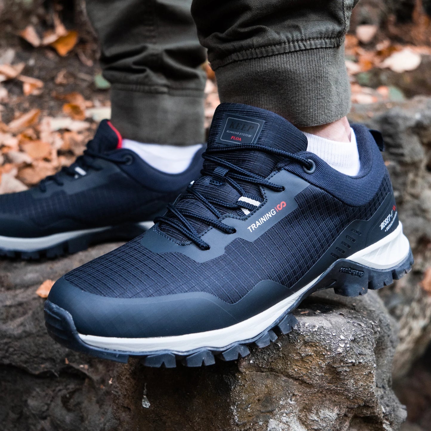 Baasploa Men New Hiking Shoes Outdoor Waterproof Wear Resistant Non Slip Sneakers Male Casual Lightweight Lace-Up Walking Shoes