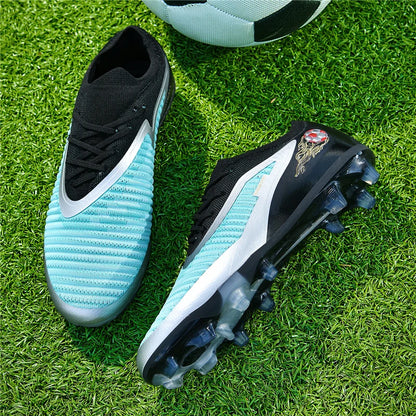 New Men Soccer Shoes Adult Non Slip Football Boots Outdoor Sport Boys Long Spikes Training Cleats Breathable Match Comfortable